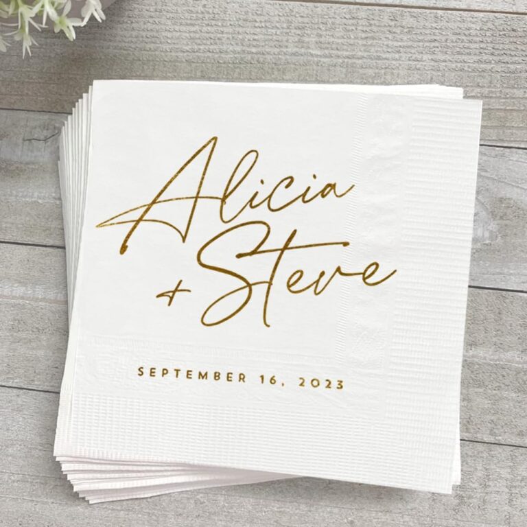 Personalized Wedding Cocktail Napkins, Customized Monogram Wedding Napkin, Custom Dinner Napkins For Bridal Shower, Weddings Decor, Engagement Party Decorations, Bridal Shower Decorations