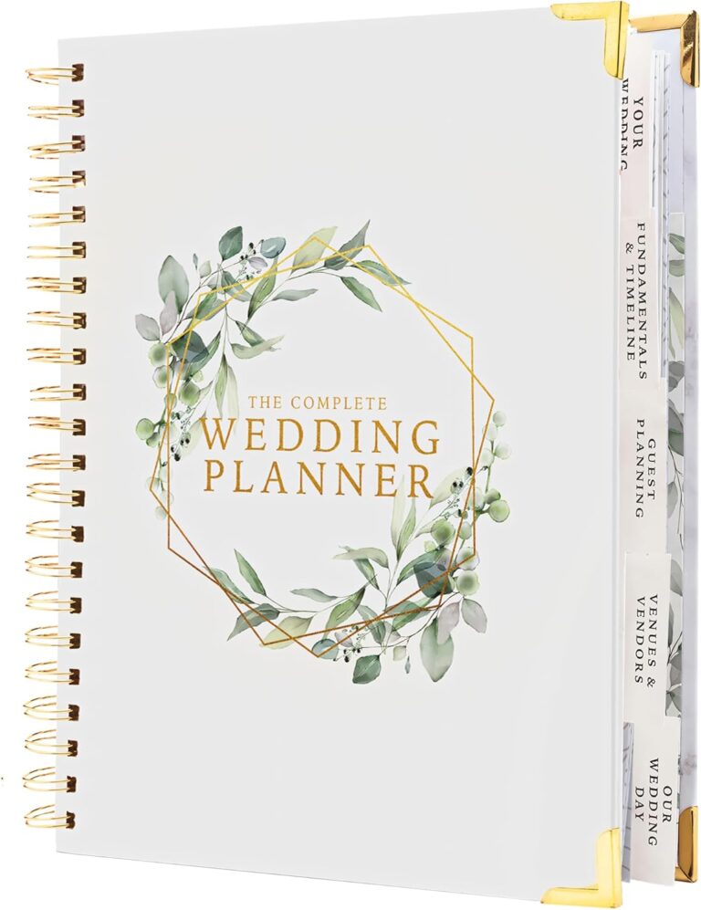 Your Perfect Day Wedding Planner Book and Organizer – Wedding Planner Book – Bridal Planning Binder with Countdown Calendar – Bride Gifts – (FLORAL)